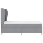 vidaXL Lit à ressorts avec matelas Gris clair 200 x 100 cm tissu