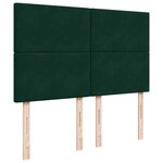 vidaXL Sommier à lattes de lit et matelas Vert foncé 140x200cm Velours