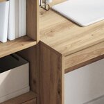 vidaXL Bureau avec rangement 2 Pièces chêne artisanal Bois d'ingénierie