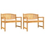 vidaXL Ensemble à manger de jardin 5Pièces Bois de teck massif