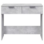 vidaXL Table console Gris béton 90x36x75 cm Bois d'ingénierie