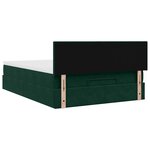 vidaXL Cadre de lit ottoman avec matelas vert foncé 140x200 cm velours