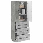 vidaXL Ensemble de Meubles 2 Pièces Gris béton 66 x 34 5 x 87 cm