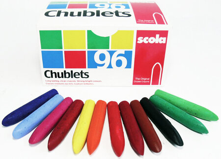 Crayon cire Aquarellable pour enfant Collectivité 96 pièces
