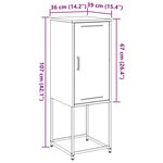 vidaXL Buffet haut rose 36x39x107 cm acier