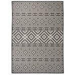 vidaXL Tapis à tissage plat d'extérieur 200x280 cm Rayures noires
