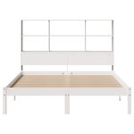vidaXL Lit bibliothèque sans matelas blanc 140x200 cm bois pin massif