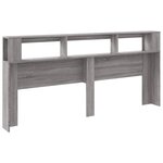 vidaXL Tête de lit à LED sonoma gris 220x18 5x103 5 cm bois ingénierie