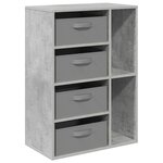 vidaXL Buffet Gris béton 60 x 33 5 x 84 cm