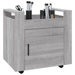 vidaXL Chariot de bureau Sonoma gris 60x45x60 cm Bois d'ingénierie