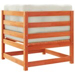 vidaXL Canapés d'angle de jardin coussins 2 Pièces cire marron pin massif