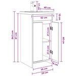 vidaXL Meuble de salle de bain avec évier Sonoma gris