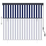 vidaXL Store roulant d'extérieur 170x250 cm Bleu et blanc