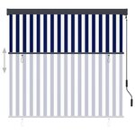 vidaXL Store roulant d'extérieur 170x250 cm Bleu et blanc