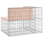 vidaXL Banc jardin design gabion 92x71x65 5 cm bois massif de douglas