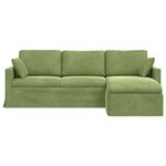 vidaXL Canapé Vert clair 198 x 134 x 80 cm Velours