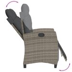 vidaXL Ensemble à manger de jardin 3 Pièces coussins gris résine tressée