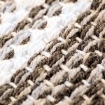 Tapis Terra - 160 x 230 cm - Bandes sable et blanc