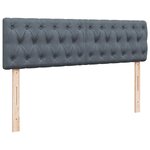 VidaXL Cadre de lit ottoman avec matelas gris foncé 160x200cm velours