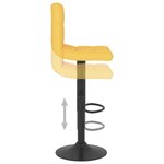 vidaXL Tabouret de bar Jaune moutarde Tissu