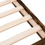 vidaXL Cadre de lit au sol Chêne fumé 80 x 200 cm Bois d'ingénierie