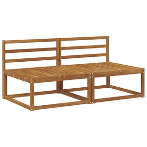 vidaXL 2 Pièce Sofa de milieu extérieur Naturel 158 x 83 x 73 cm