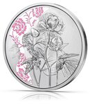 Pièce de monnaie 10 euro Autriche 2024 argent BE – Pivoine