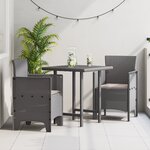 vidaXL Chaises de Jardin avec Coussins 2 Pièces Gris Clair Rattan Poly