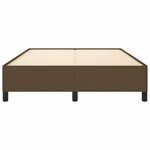 vidaXL Cadre de lit sans matelas marron foncé 140x200 cm tissu