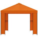 vidaXL Pavillon 3 x 3 m Orange Polyester et Acier 190 gsm