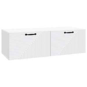 vidaXL Meuble TV mural Blanc 98 x 41 x 30 cm Bois d'ingénierie