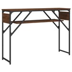 vidaXL Table console avec étagère chêne marron 105x30x75 cm