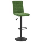 vidaXL Tabouret de bar Vert foncé Velours
