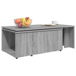 vidaXL Table basse Sonoma gris 150x50x35 cm Bois d'ingénierie