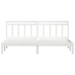 vidaXL Cadre de lit Blanc Bois de pin massif 200x200 cm