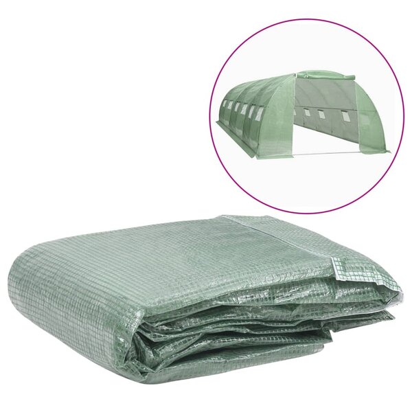 vidaXL Couverture de remplacement de serre (24 m²) 400x600x200 cm Vert