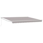 vidaXL Auvent Rétractable Manuel Gris 400x300 cm