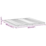 vidaXL Coussins de Matelas Blanc 160 x 200 cm Polyester sans colle