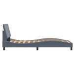 vidaXL Cadre de lit avec lumières LED gris foncé 90x200 cm velours
