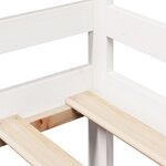 vidaXL Lit de jour et tiroirs sans matelas blanc 90x200 cm bois massif