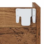 vidaXL Cabinets à chaussures muraux 2 Pièces Vieux bois 60 x 18 x 60 cm