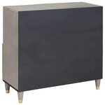 vidaXL Buffet Gris et or 80 x 33 5 x 75 cm Bois de manguier massif