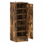 vidaXL Meuble à chaussures Chêne fumé 32x35x92 cm Bois d'ingénierie