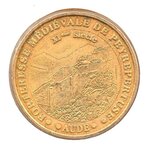 Mini médaille monnaie de paris 2007 - forteresse médiévale de peyrepertuse