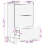 vidaXL Buffet 40x33.5x75 cm en bois de mangue massif