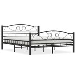 vidaXL Cadre de lit sans matelas noir acier 140x200 cm