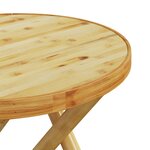 vidaXL Ensemble de bistro pliante 3 Pièces et coussins blanc crème bambou