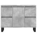 vidaXL Armoire salle de bain gris béton 80x33x60cm bois d'ingénierie