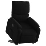 vidaXL Fauteuil inclinable noir tissu