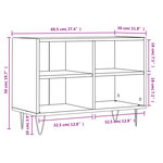 vidaXL Meuble TV blanc 69 5 x 30 x 50 cm bois d'ingénierie